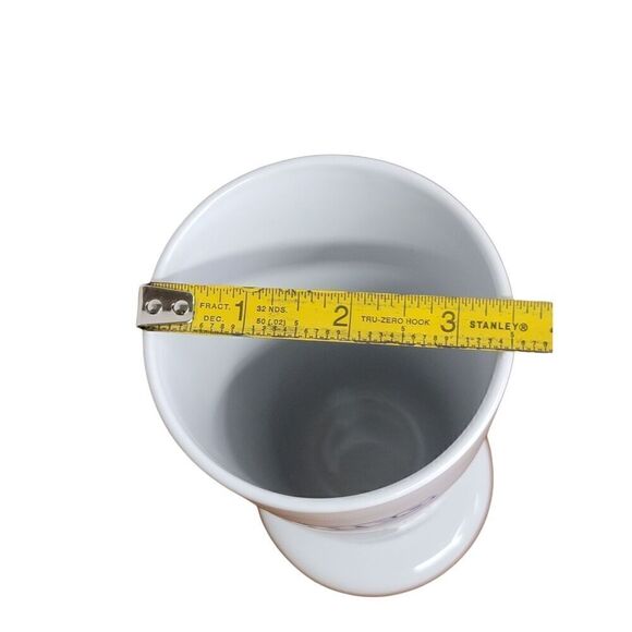 Oreo Cookies Two White Tall Ceramic Footed Glasses OREO SHAKES #A26 - Picture 7 of 7